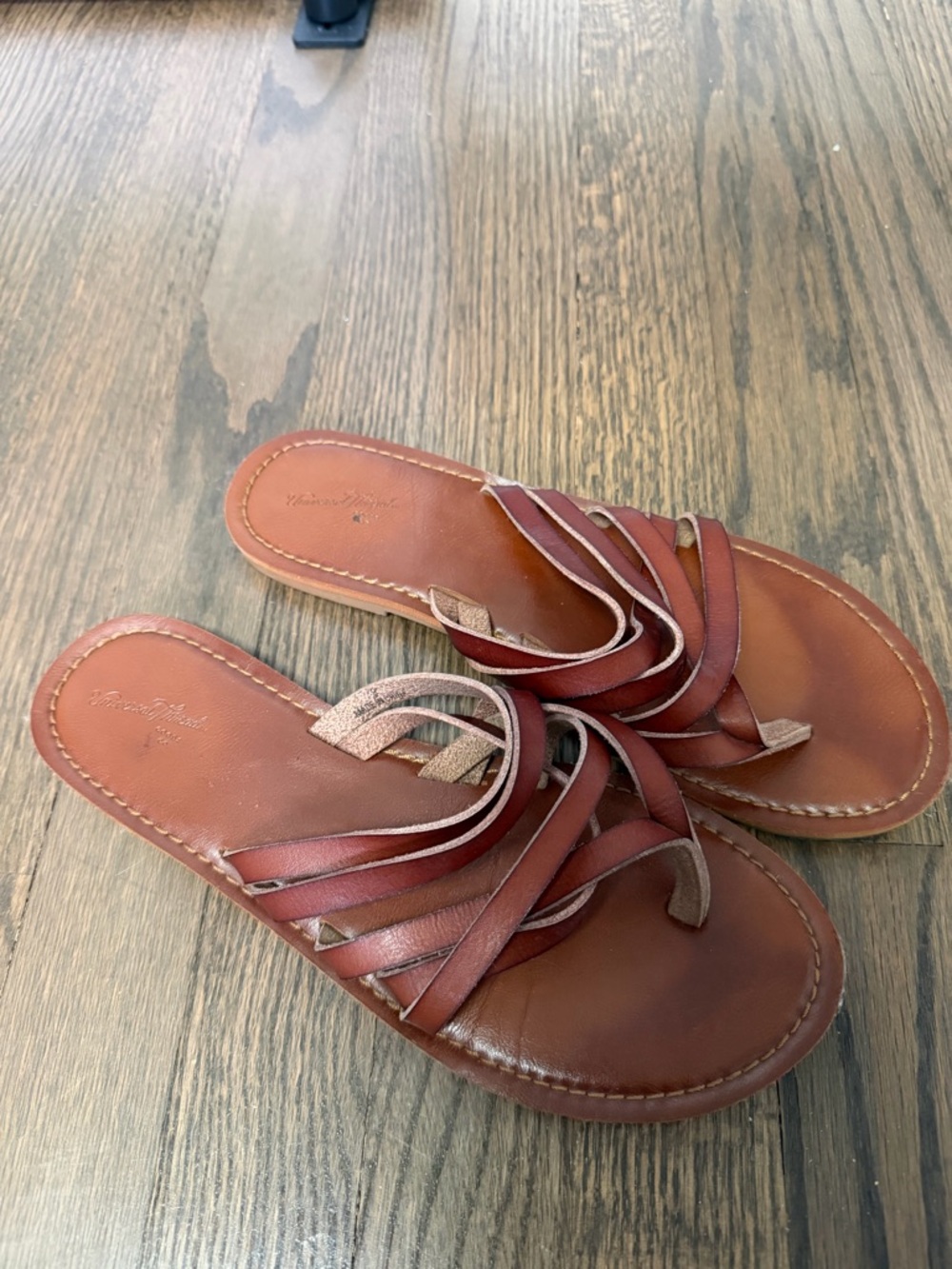 Universal Thread Brown Braided Leather Sandals
